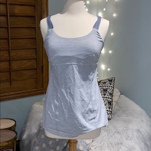 Lululemon Gray/White Tank Top!